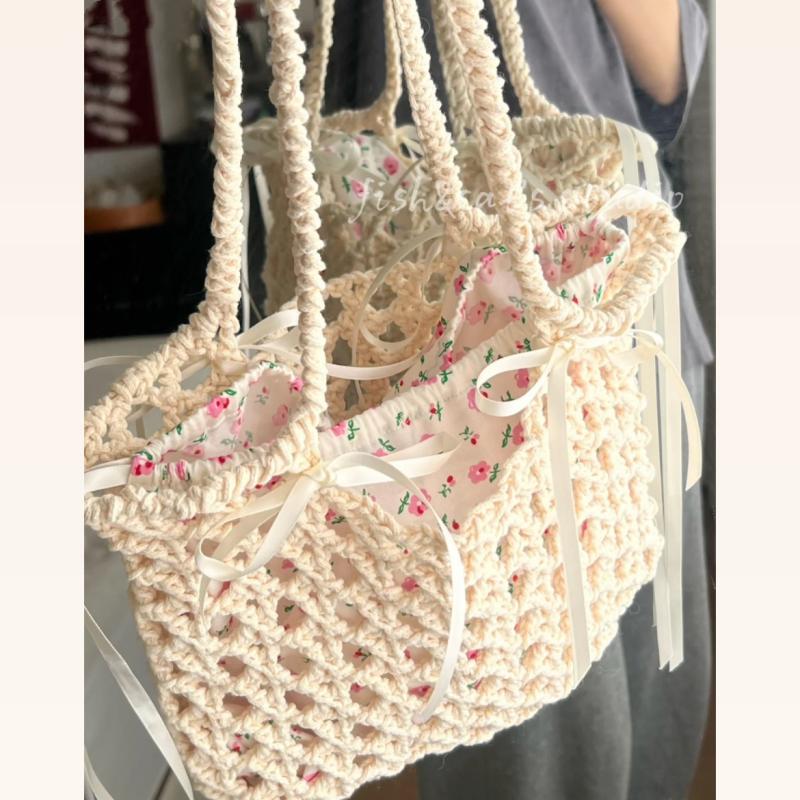 Bags | Crochet Tote Bag  –  Womens Accessories Bags