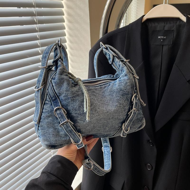 Bags | Denim Buckle Bag  –  Womens Accessories Bags