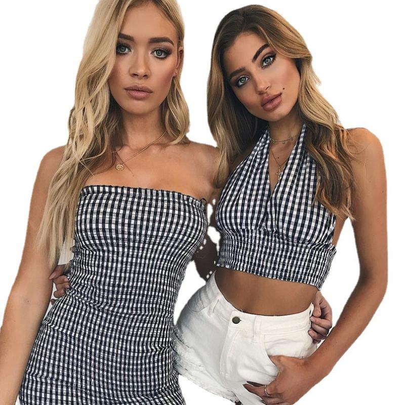 Dresses | Narissa Gingham Open Back Mini Dress  –  Womens Clothing BLACK AND WHITE