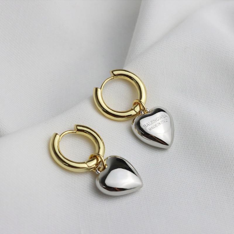 Earrings | Mixed Metal Heart Hoop Earrings  –  Womens Accessories Earrings