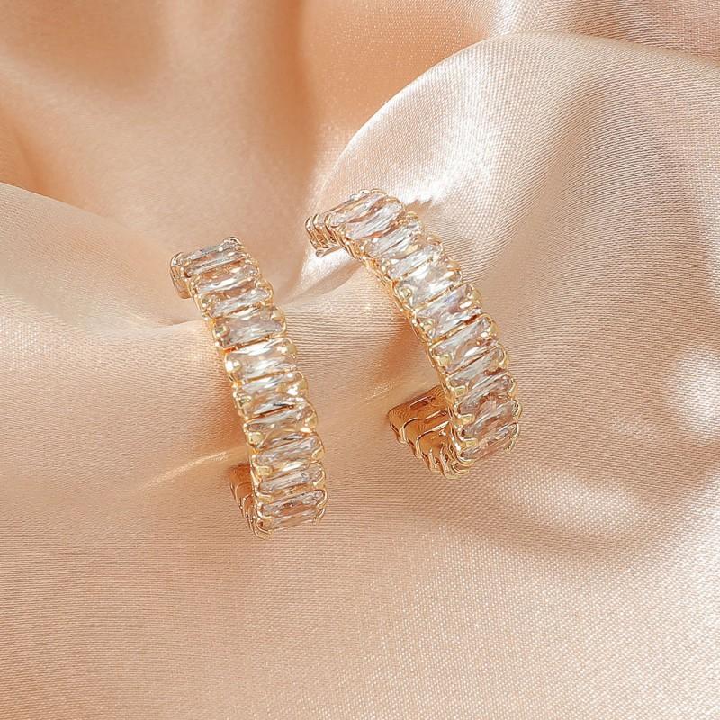 Earrings | Rhinestone Hoop Stud Earrings  –  Womens Accessories Earrings