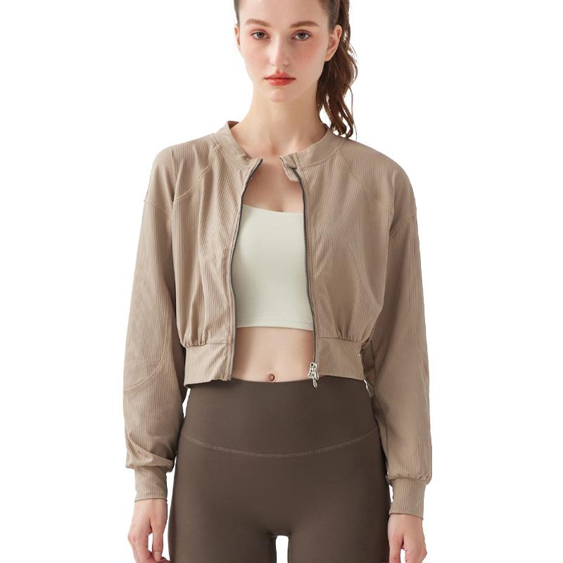 Jackets & Coats | Zarria Cropped Bomber Jacket  –  Womens Clothing BEIGE