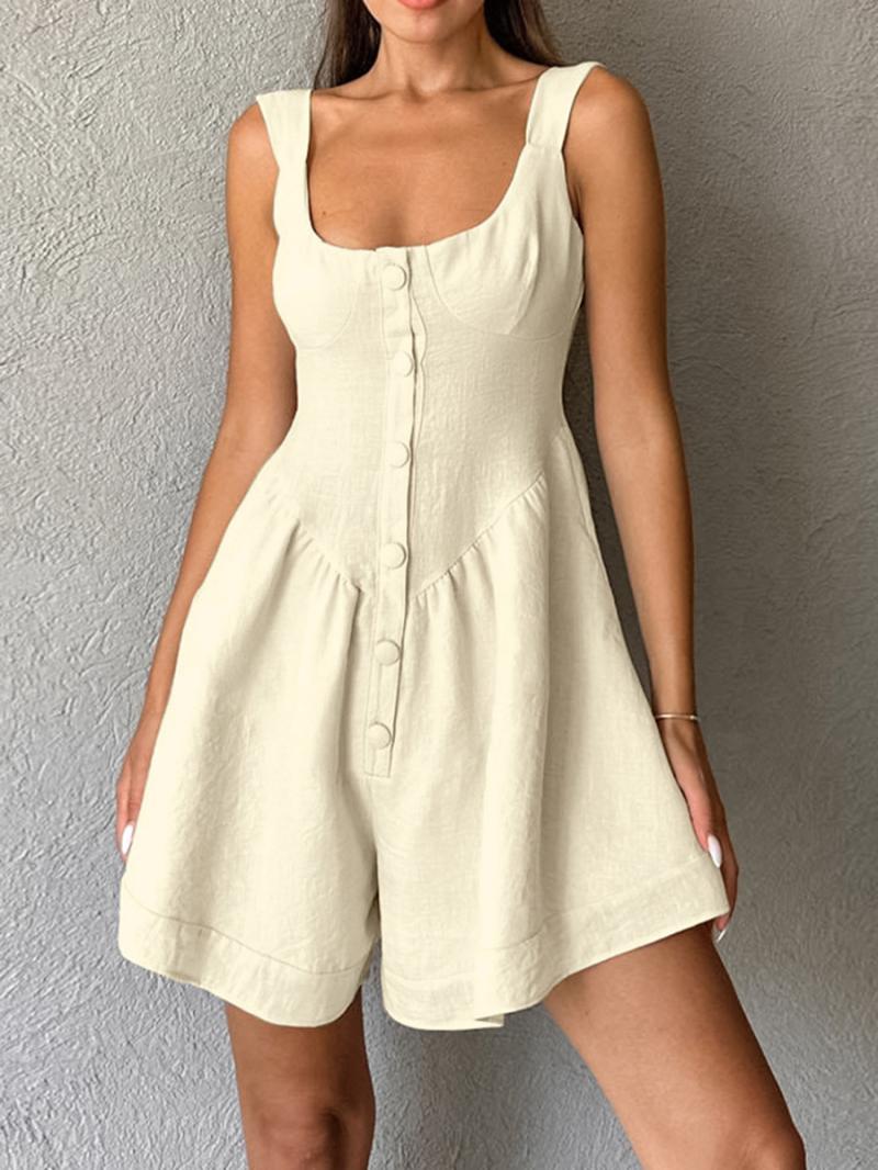 Jumpsuits & Rompers | Veronica Textured Romper  –  Womens Clothing BEIGE