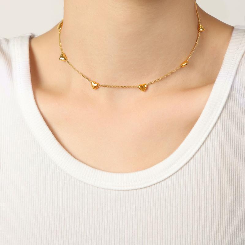 Necklaces | Baby Hearts Necklace  –  Womens Accessories GOLD