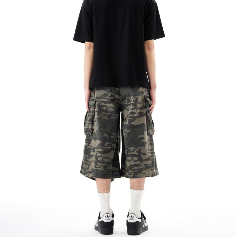 Pants | Camo Cargo Bermuda Shorts  –  Womens Clothing OLIVE