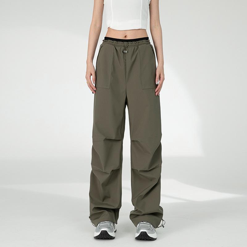 Pants | Fey Cargo Parachute Pants  –  Womens Clothing OLIVE