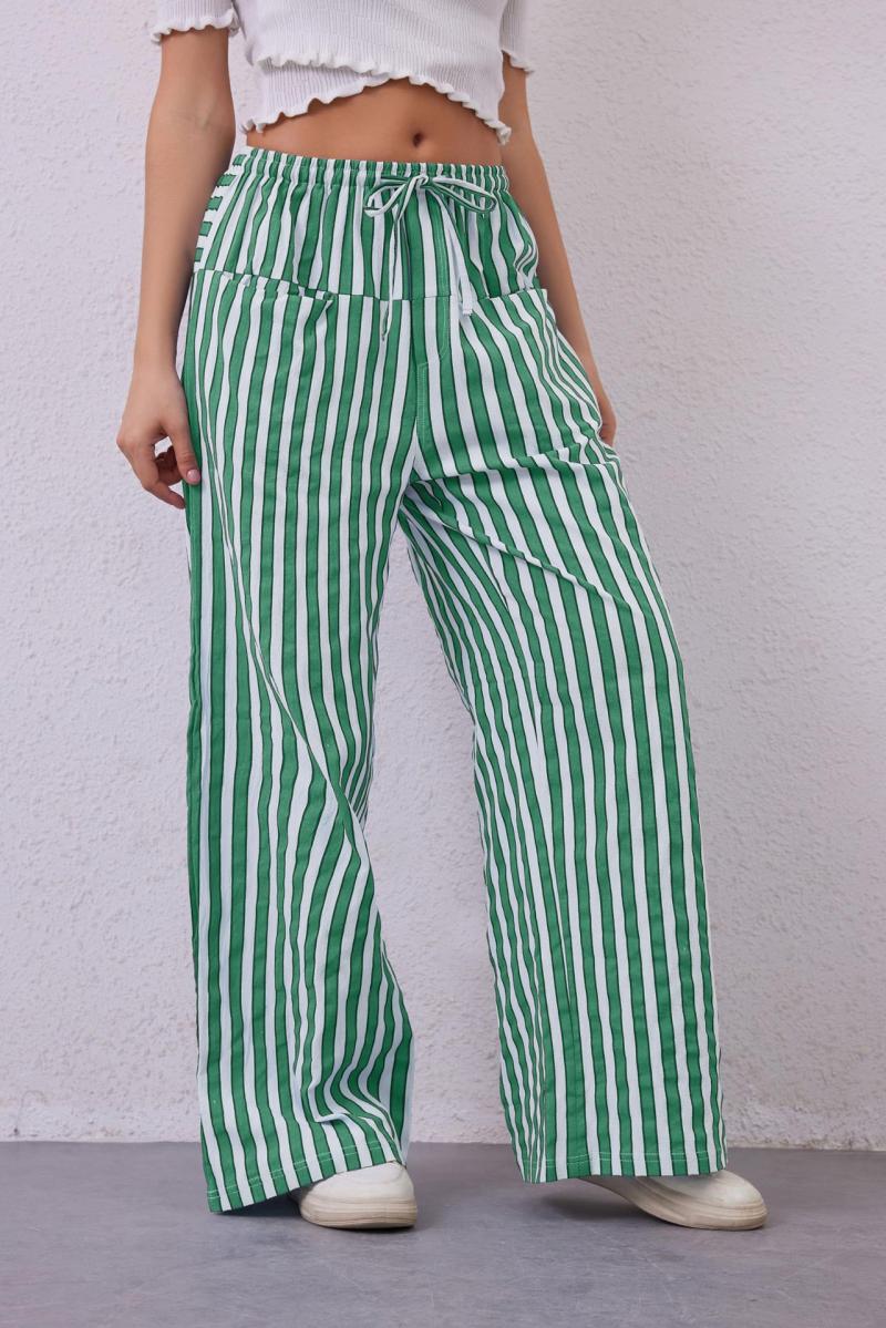 Pants | Striped Low Rise Jeans  –  Womens Clothing BLUE AND WHITE