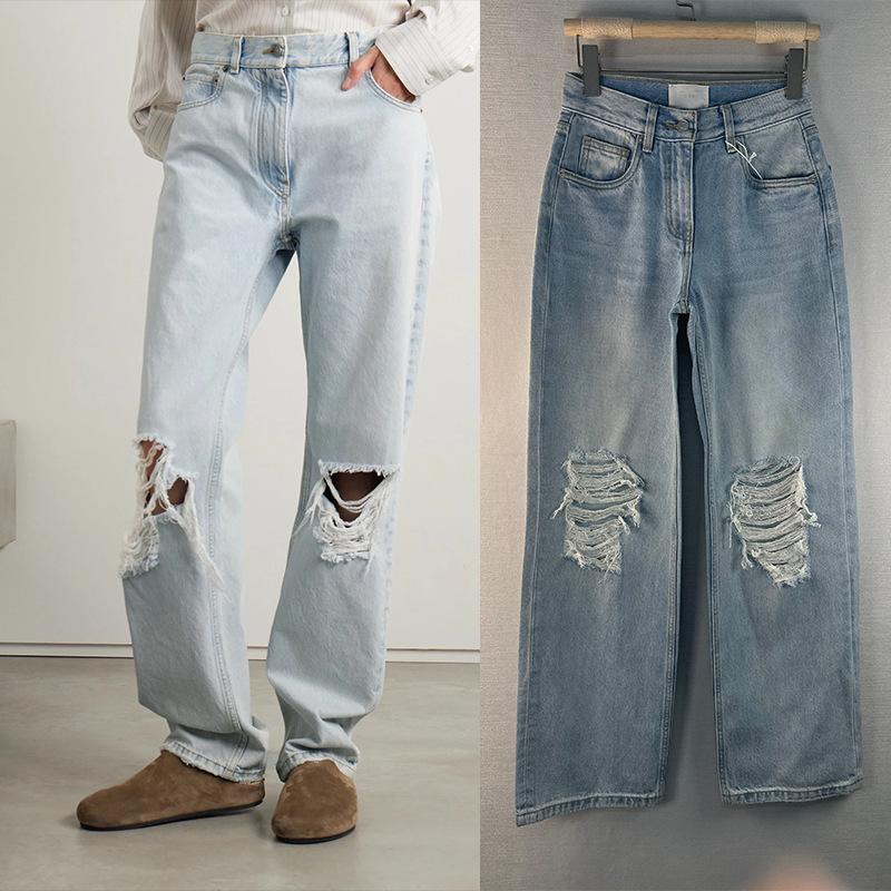 Pants | Wide Or Die Ripped Jeans  –  Womens Clothing LIGHT BLUE