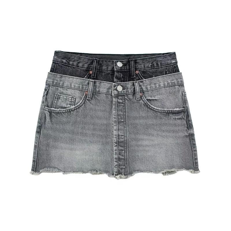 Skirts | Brantley Denim Mini Skirt  –  Womens Clothing BLUE