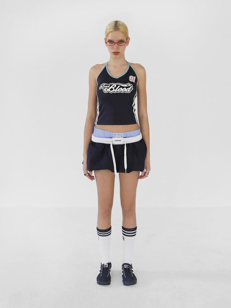 Skirts | Kali Boxer Detail Mini Skort  –  Womens Clothing NAVY