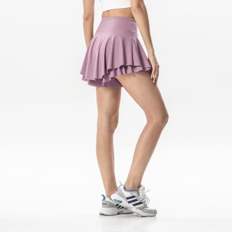 Skirts | Kobi Ruffled Mini Skort  –  Womens Clothing MAUVE