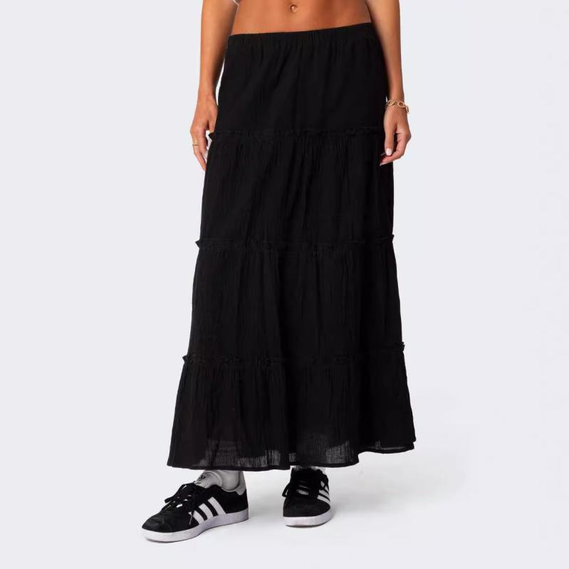 Skirts | Melinda Tiered Midi Skirt  –  Womens Clothing OLIVE