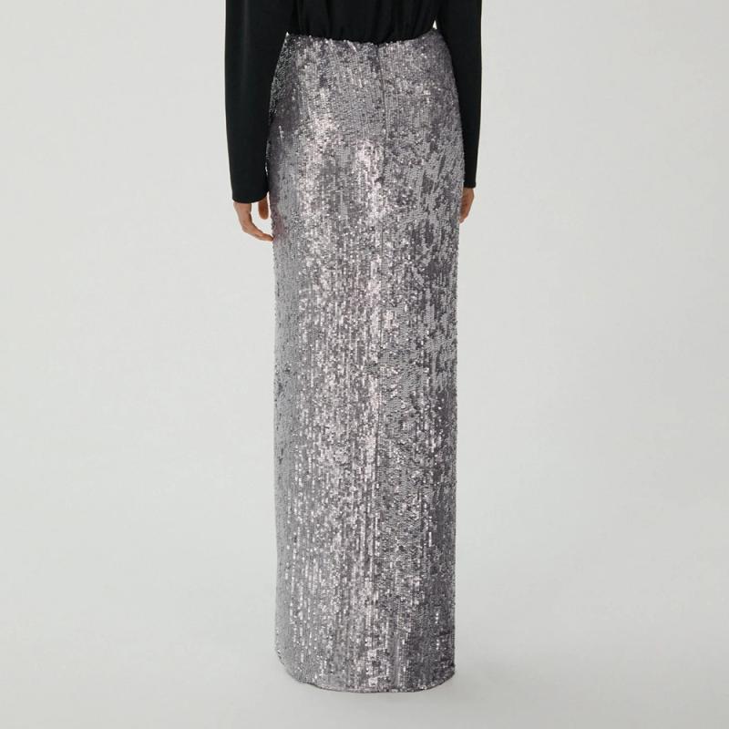 Skirts | Riki Sheer Sequin Maxi Skirt  –  Womens Clothing LIGHT PINK