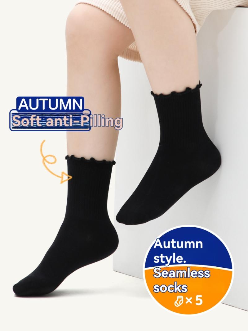 Socks & Tights | Frilled Hem Socks  –  Womens Accessories CREAM