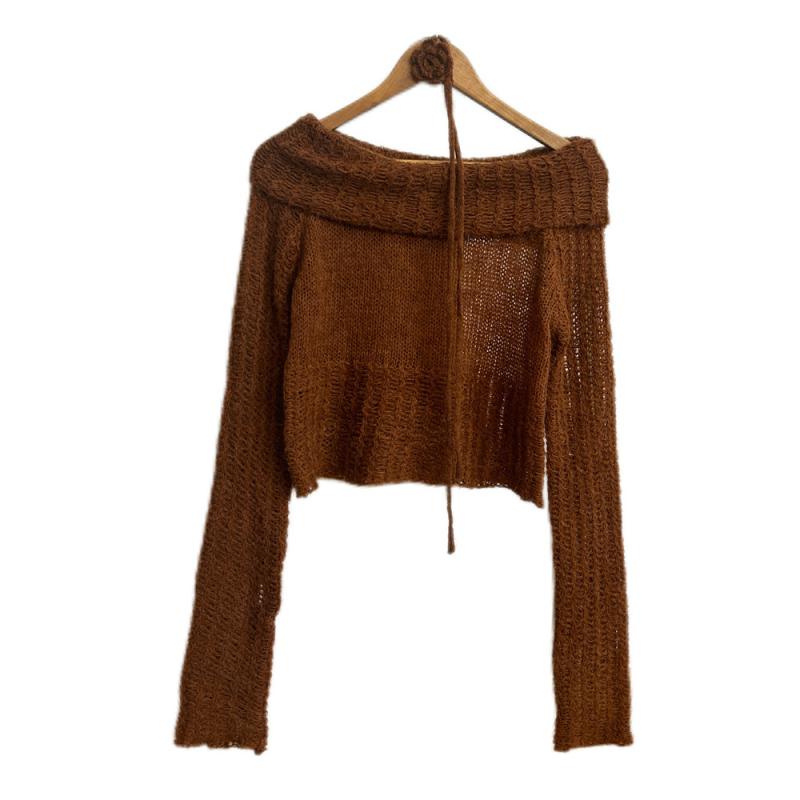 Sweaters & Knitwear | Farrah Knit Top  –  Womens Clothing BROWN