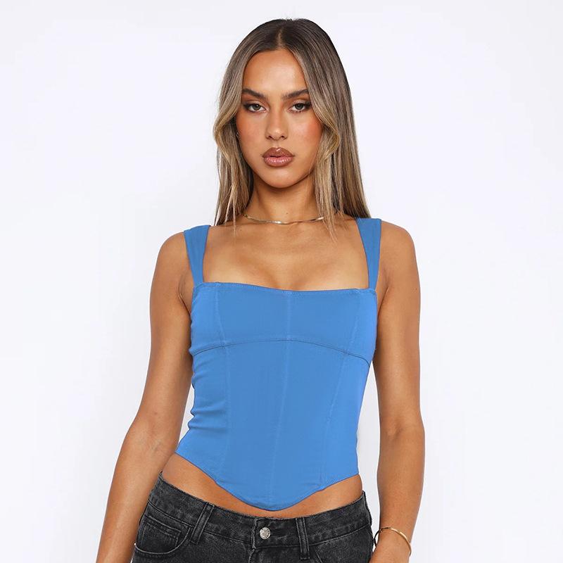 Tops | Cammie Striped Corset  –  Womens Clothing BLUE AND WHITE