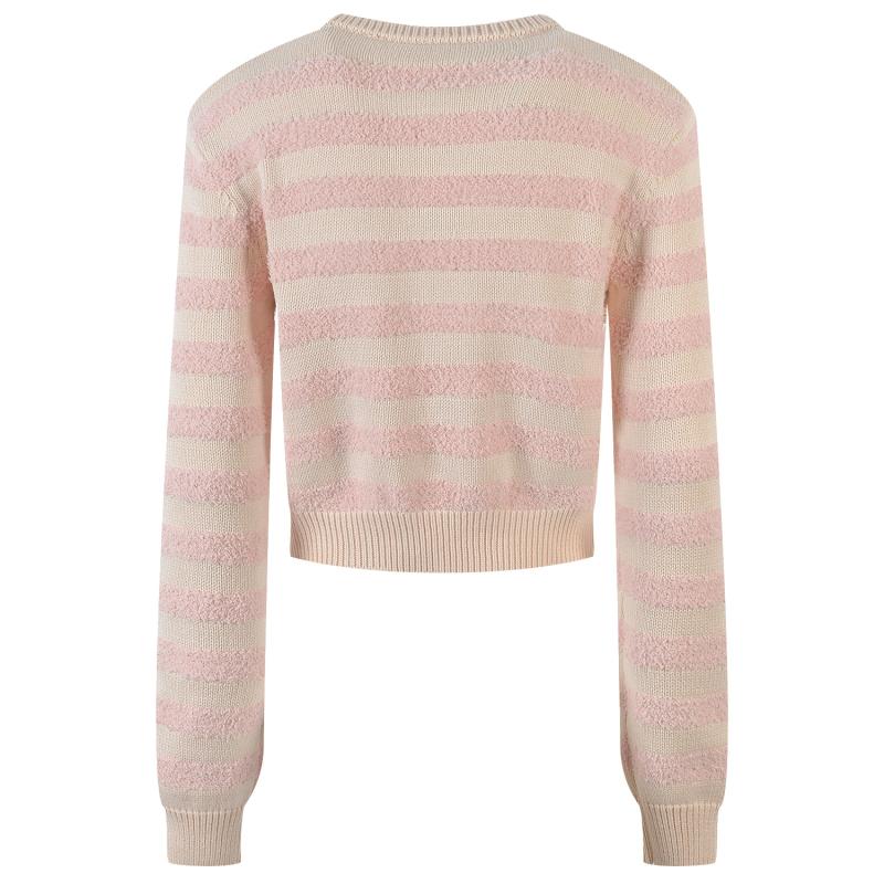 Tops | Candice Striped Knit Top  –  Womens Clothing LIGHT PINK