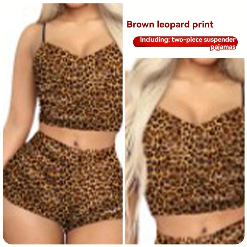 Tops | Edin Leopard Print Mesh Bra Top  –  Womens Clothing BROWN