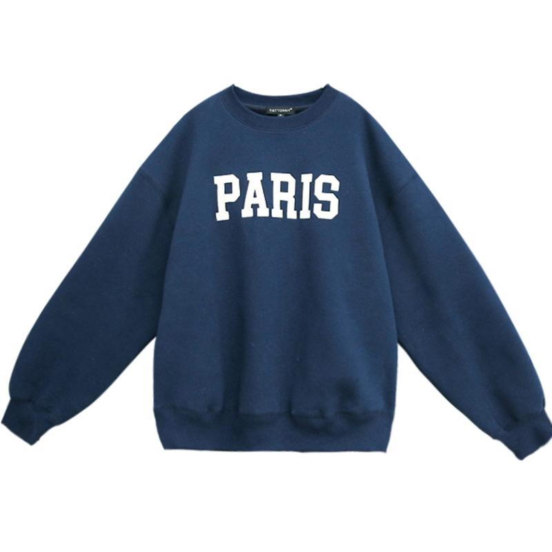 Tops | France Oversized Sweatshirt  –  Womens Clothing NAVY