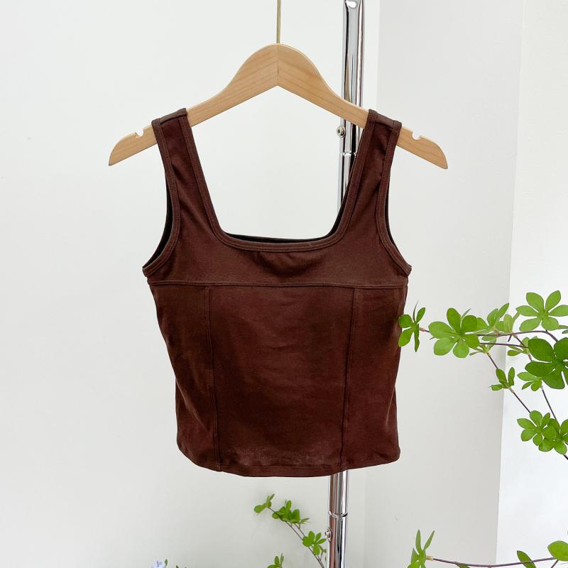 Tops | Tie Back Faux Suede Bustier Top  –  Womens Clothing BROWN